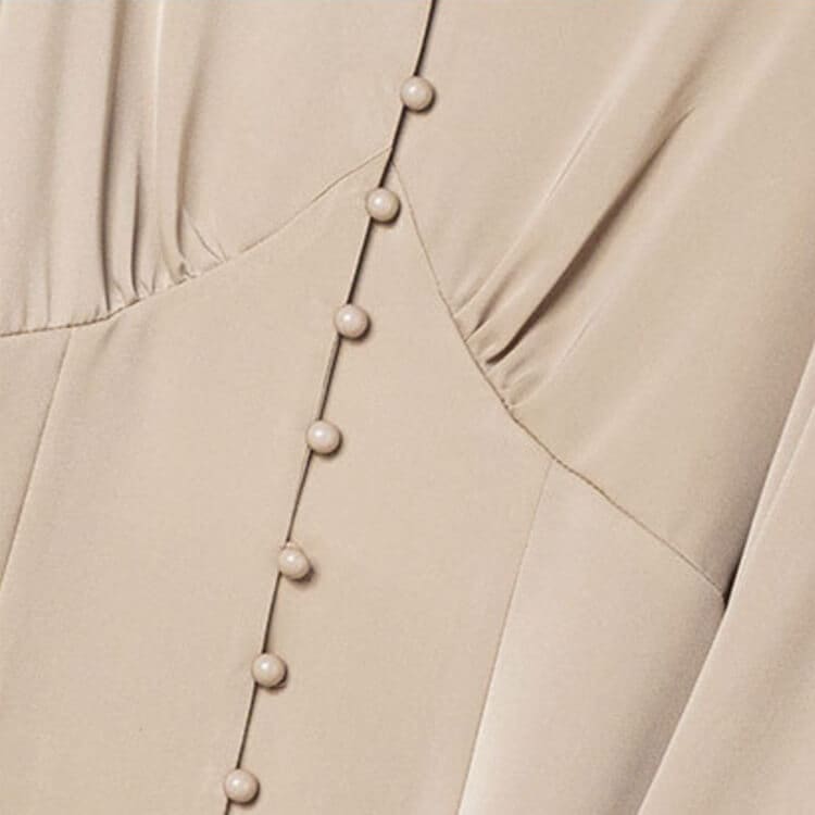 エレガントセットアップ 長袖ブラウス ミモレ丈