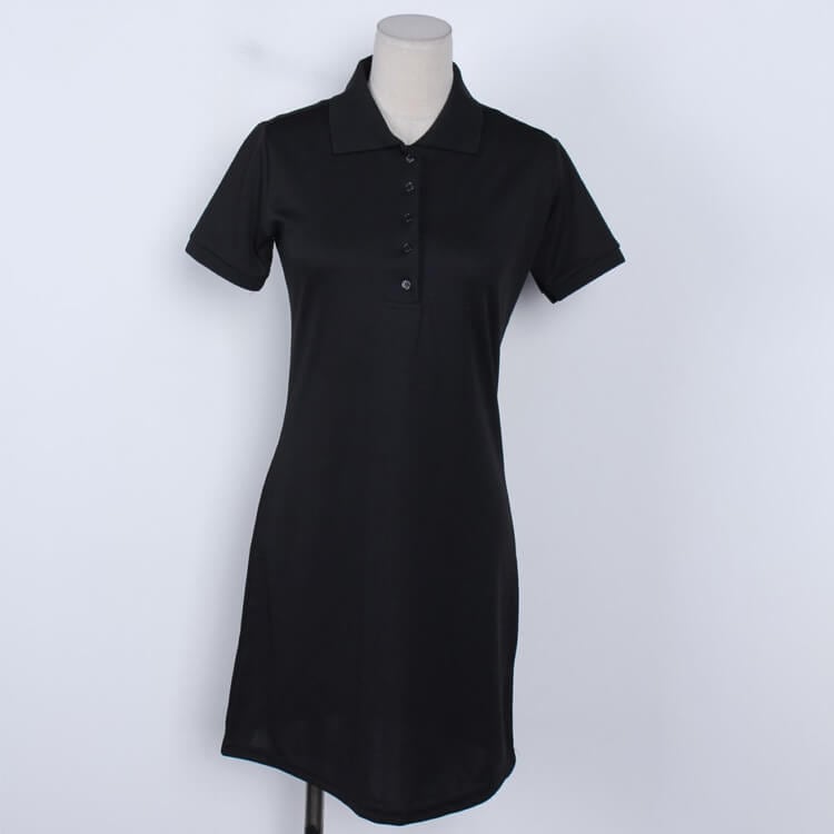 韓国 クールエア機能性 半袖 ポロシャツ ワンピース