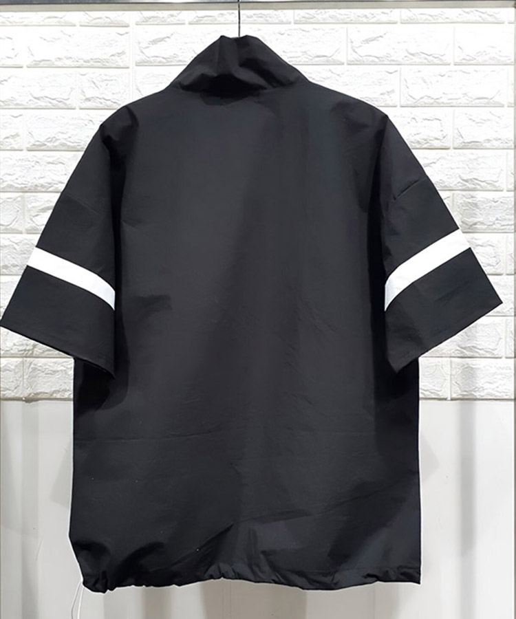 ハーフジップ 薄手 半袖 防風 トップス