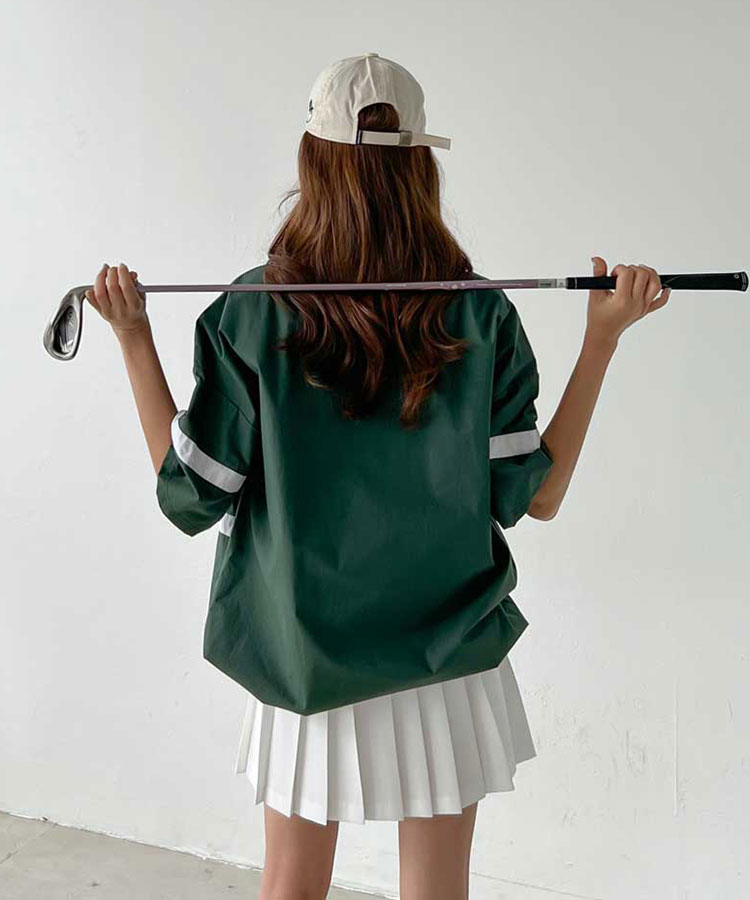 ハーフジップ 薄手 半袖 防風 トップス