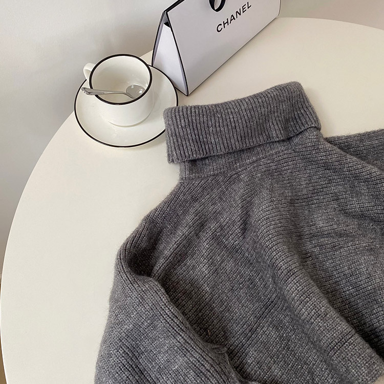 タートルネック ケープ ニット ベスト