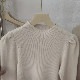 パフスリーブ ハイネック ニットトップス