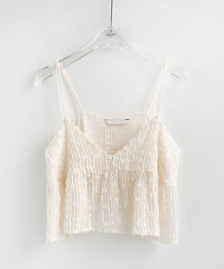 レイヤード ジャガードレース キャミソール ビスチェ