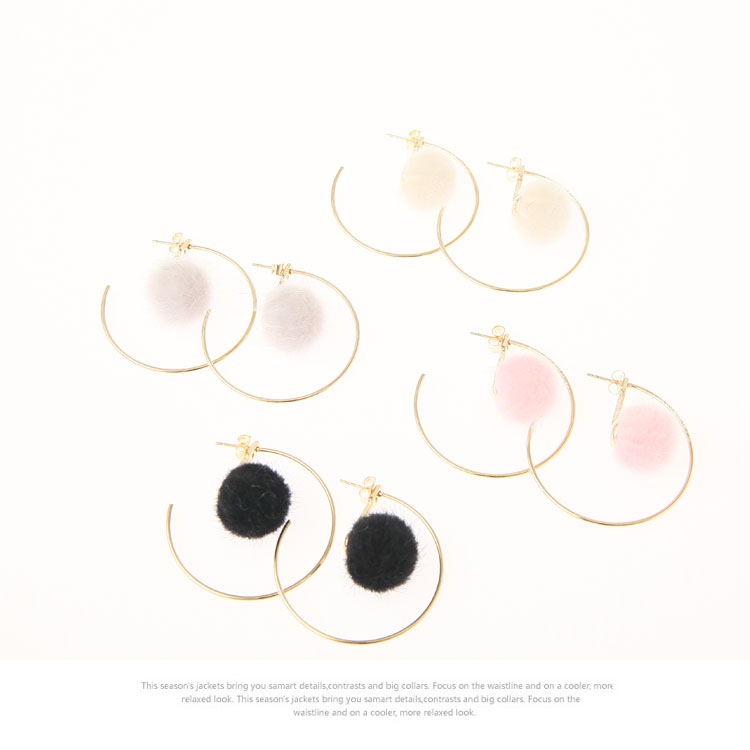 メール便送料無料 2way ピアス ファー 揺れる