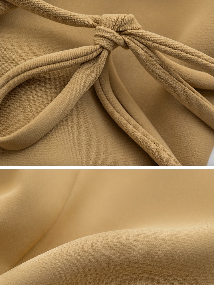 シンプル キーネック ミモレ丈 ゆったり ワンピース