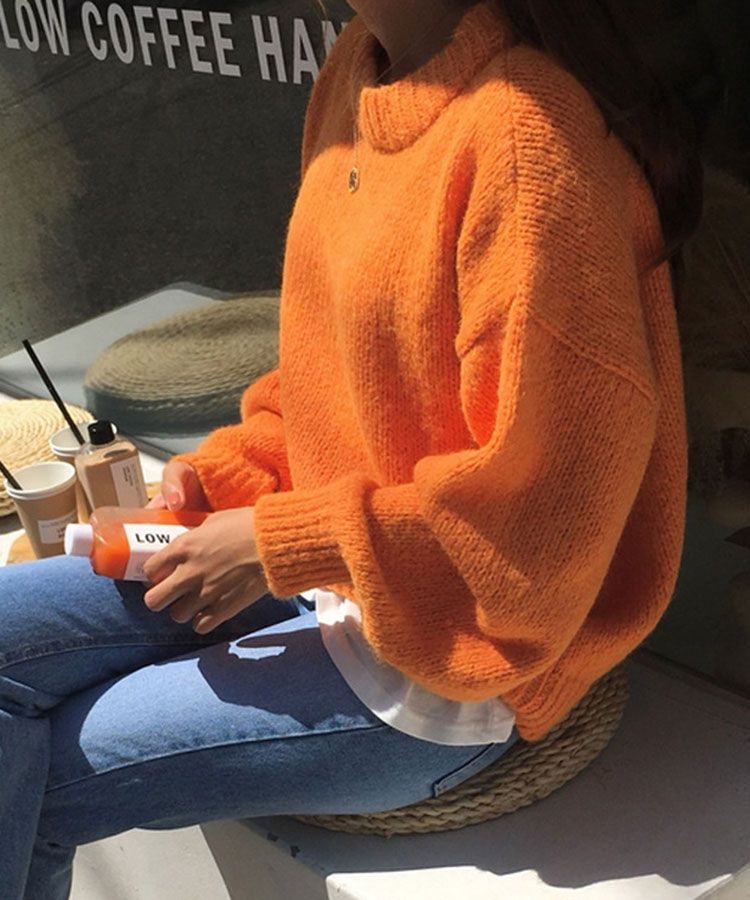 9color ふんわり 厚手 ニット トップス

