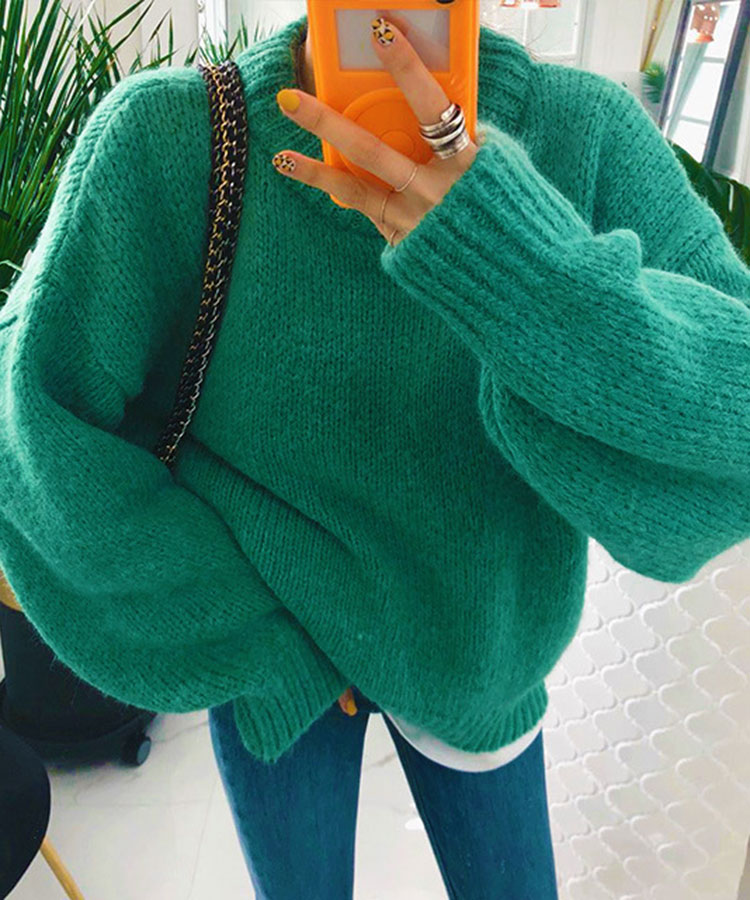 9color ふんわり 厚手 ニット トップス

