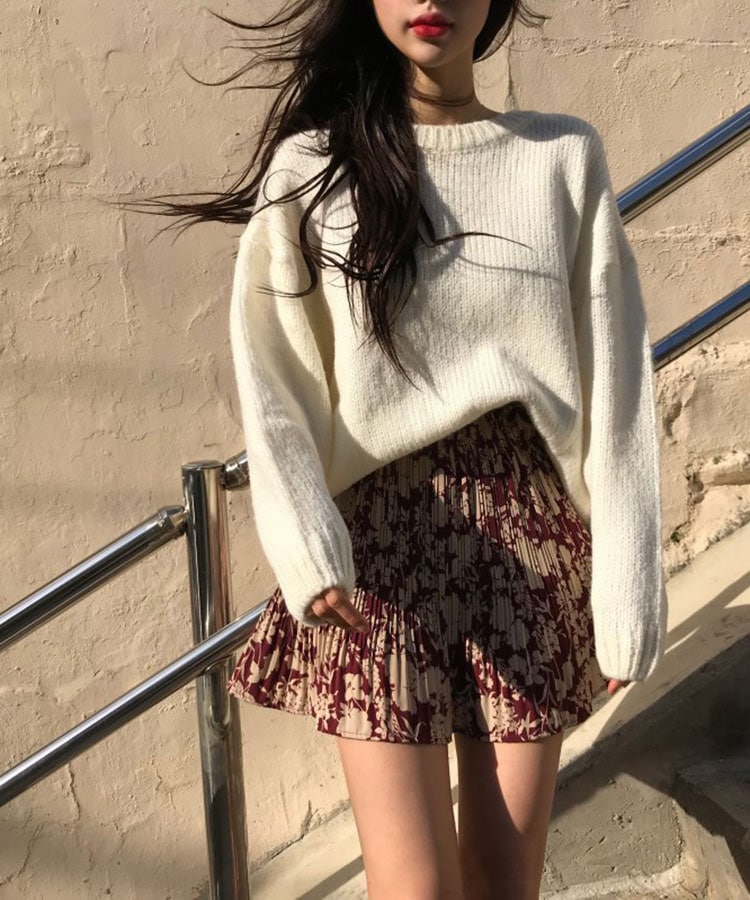 9color ふんわり 厚手 ニット トップス

