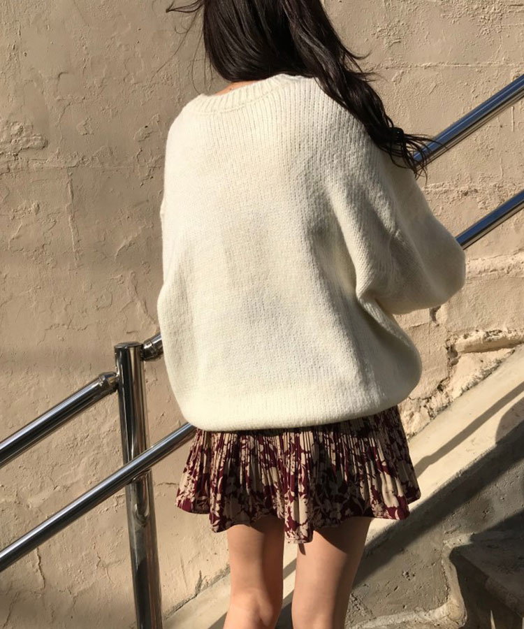 9color ふんわり 厚手 ニット トップス

