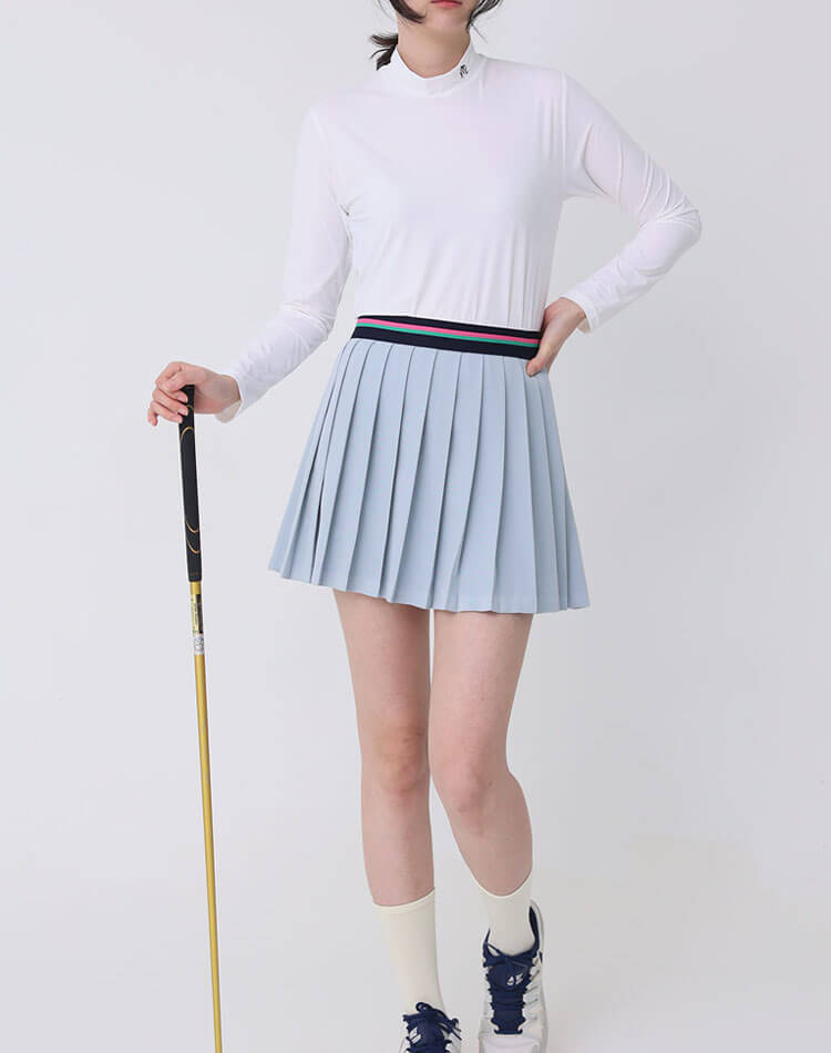 【新品未使用】韓国ゴルフウェア ベロア調ハイネック長袖 冷感 ハイネック Tシャツ ゴルフ レディース 長袖 | ゴルフ