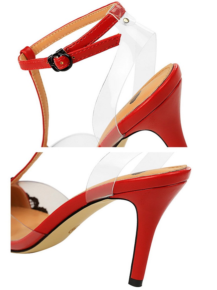 バイカラーレース Tストラップ ミュール