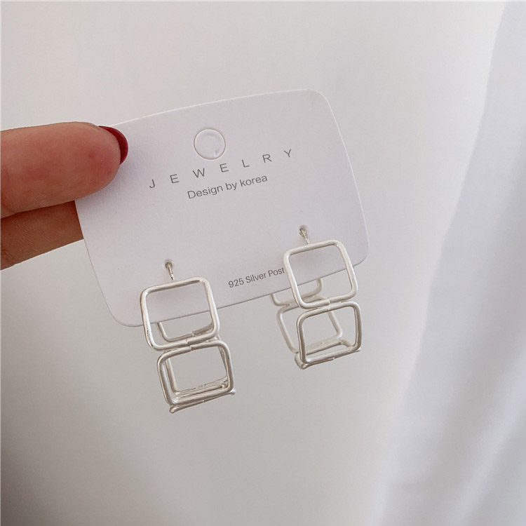 5連スクエア フープピアス