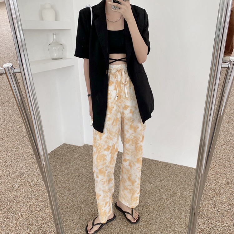 タイダイ ストレッチ ロングパンツ