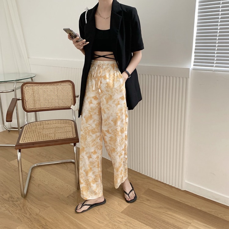 タイダイ ストレッチ ロングパンツ