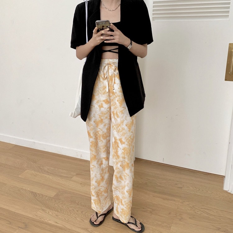 タイダイ ストレッチ ロングパンツ