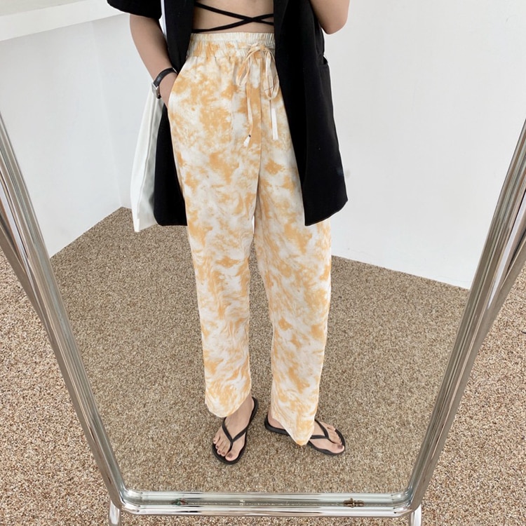 タイダイ ストレッチ ロングパンツ