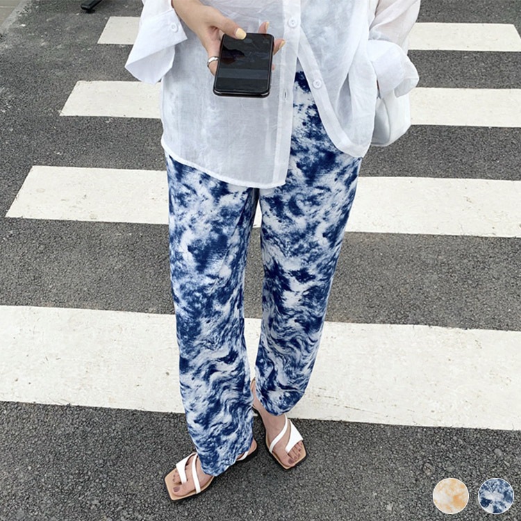 タイダイ ストレッチ ロングパンツ
