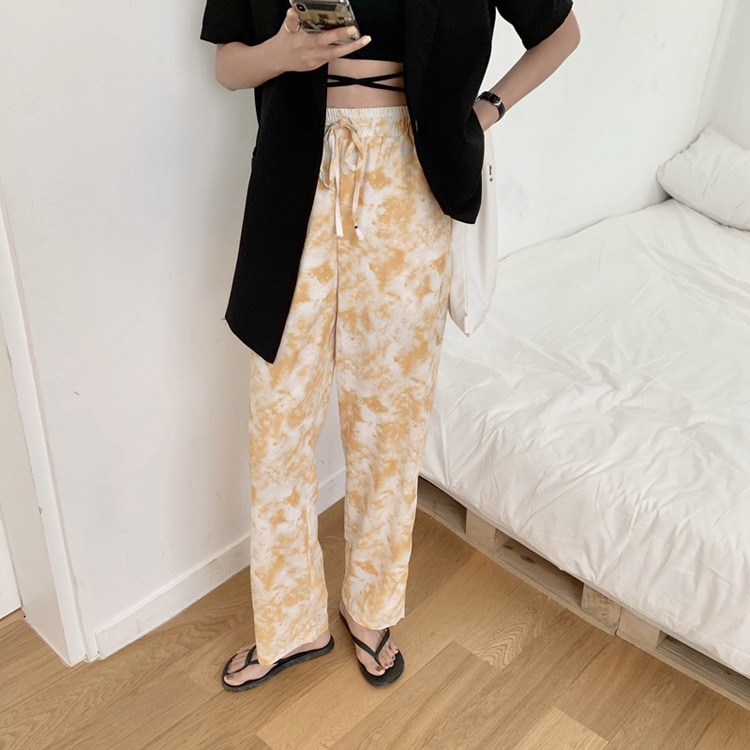 タイダイ ストレッチ ロングパンツ