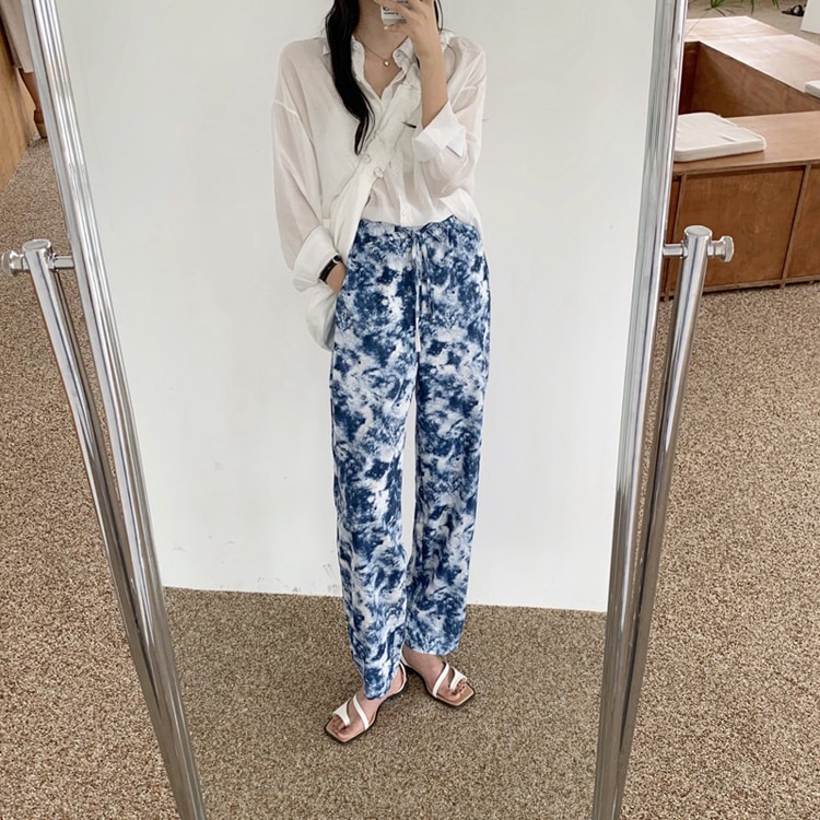 タイダイ ストレッチ ロングパンツ