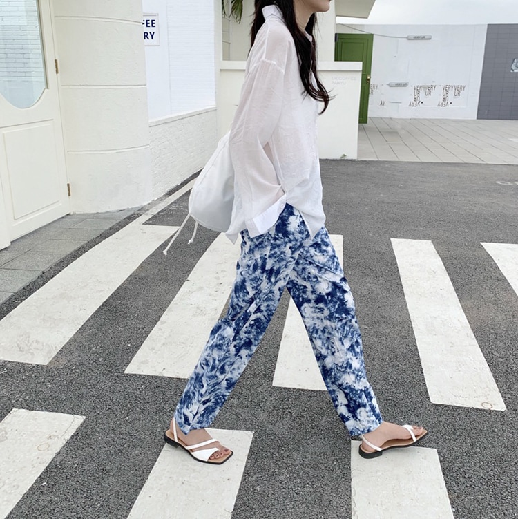 タイダイ ストレッチ ロングパンツ