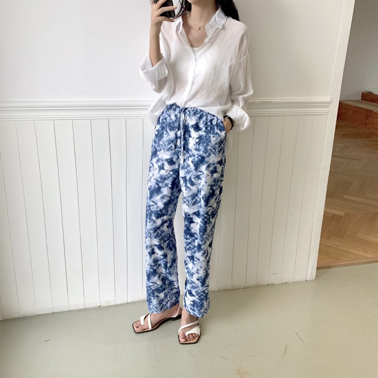 タイダイ ストレッチ ロングパンツ