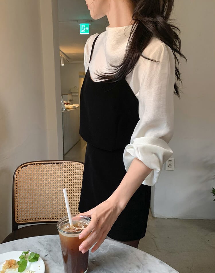 バックリボン ビスチェ ミニスカート セットアップ