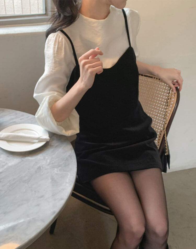 バックリボン ビスチェ ミニスカート セットアップ