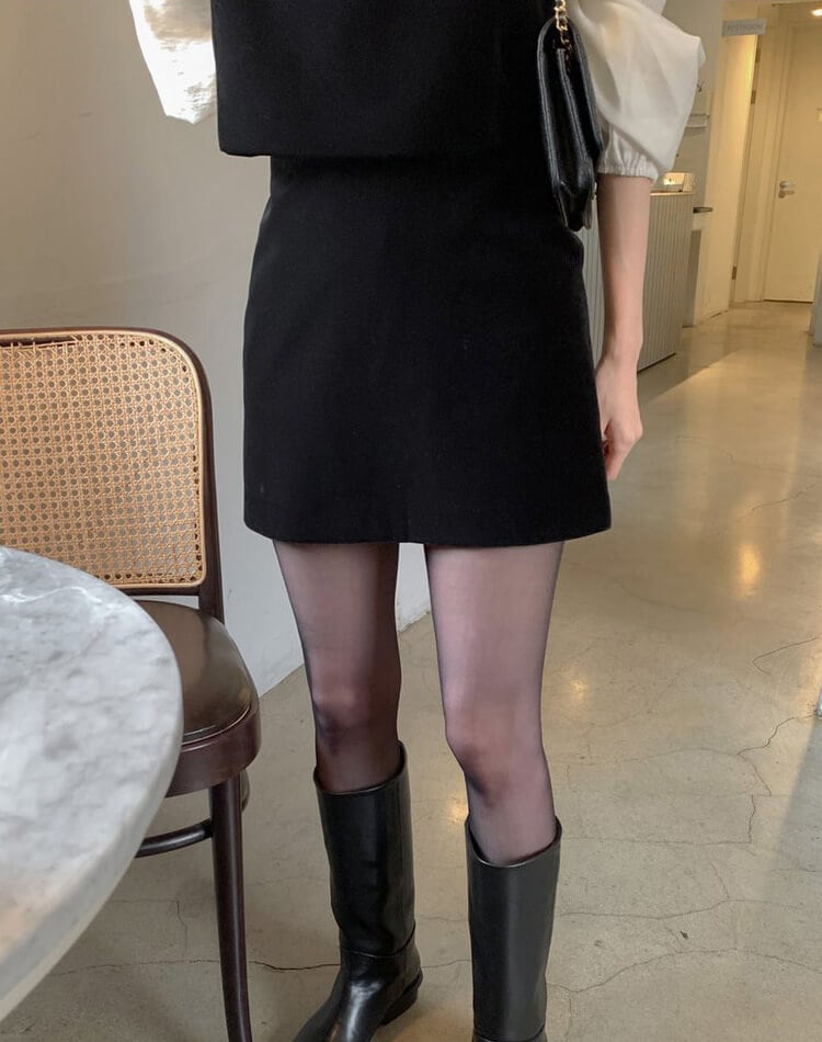 バックリボン ビスチェ ミニスカート セットアップ