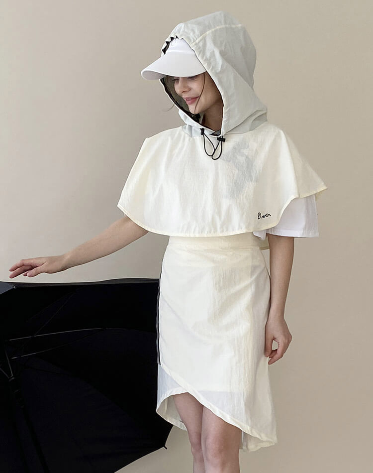 ゴルフ レインコート スカート セット フード付き ポンチョ