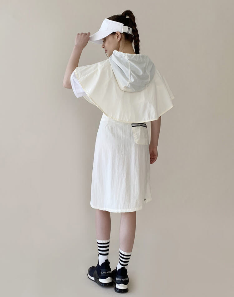 ゴルフ レインコート スカート セット フード付き ポンチョ