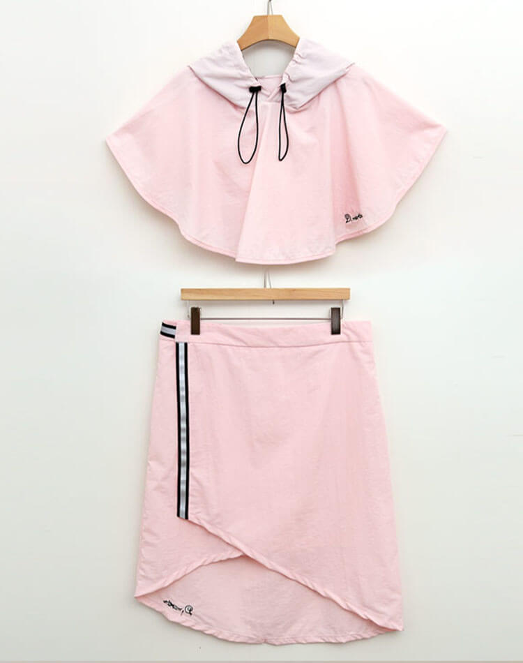 ゴルフ レインコート スカート セット フード付き ポンチョ