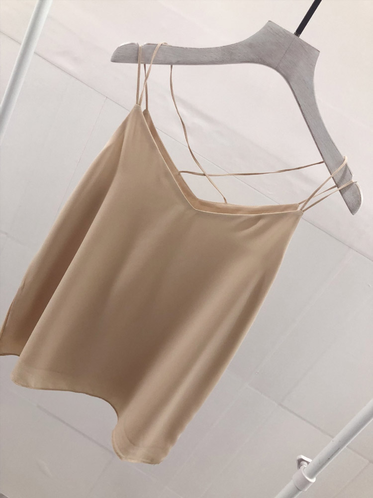 11色☆バッククロス シフォン キャミソール Vネック レディース