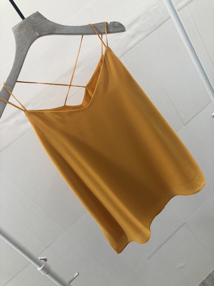 11色☆バッククロス シフォン キャミソール Vネック レディース