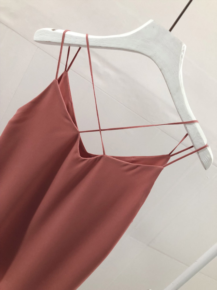 11色☆バッククロス シフォン キャミソール Vネック レディース