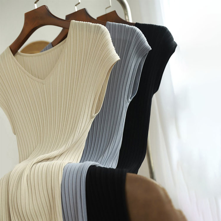 エレガントフィット リブニット タイトワンピース