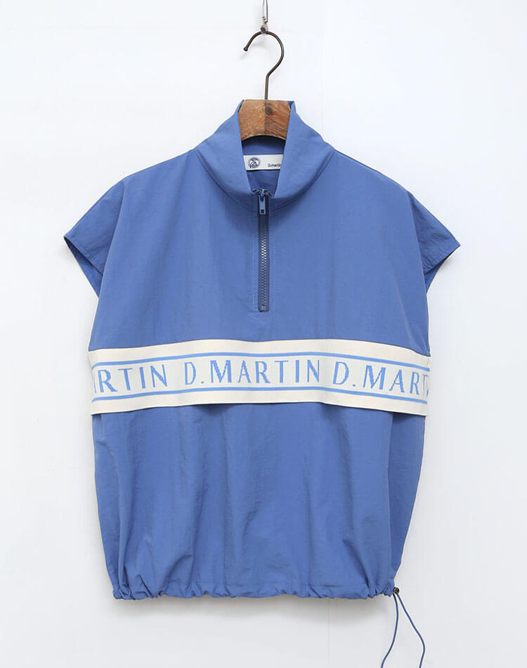 セットアップ可能！配色 ライン ロゴ ハーフジップ ベスト