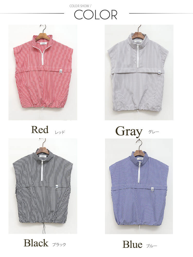 セットアップ可能！ ギンガムチェック ゴルフ トップス