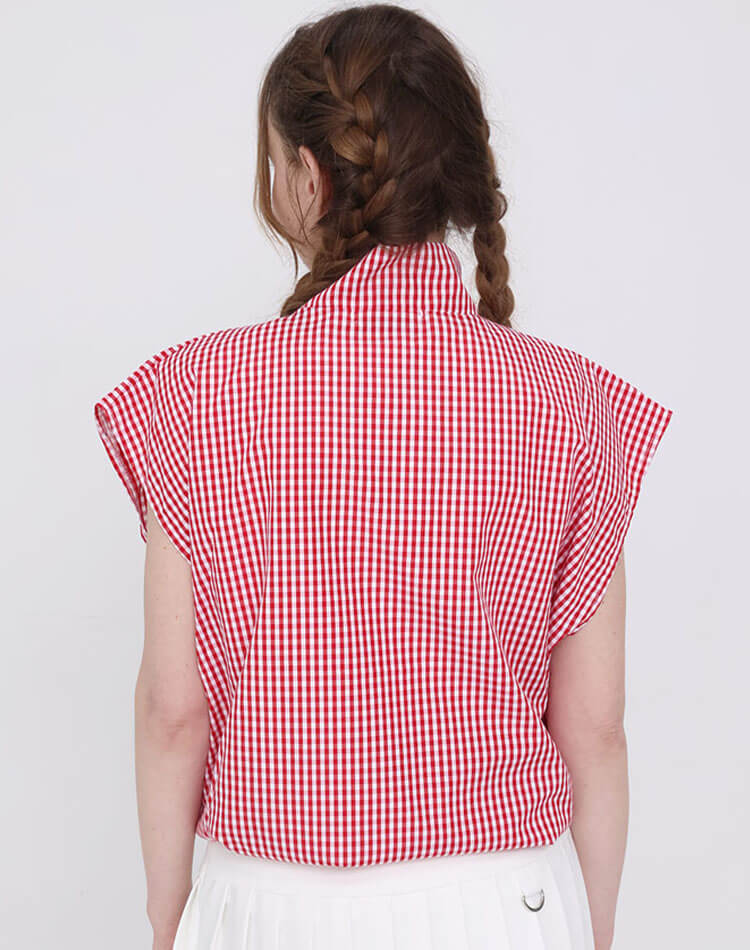 セットアップ可能！ ギンガムチェック ゴルフ トップス