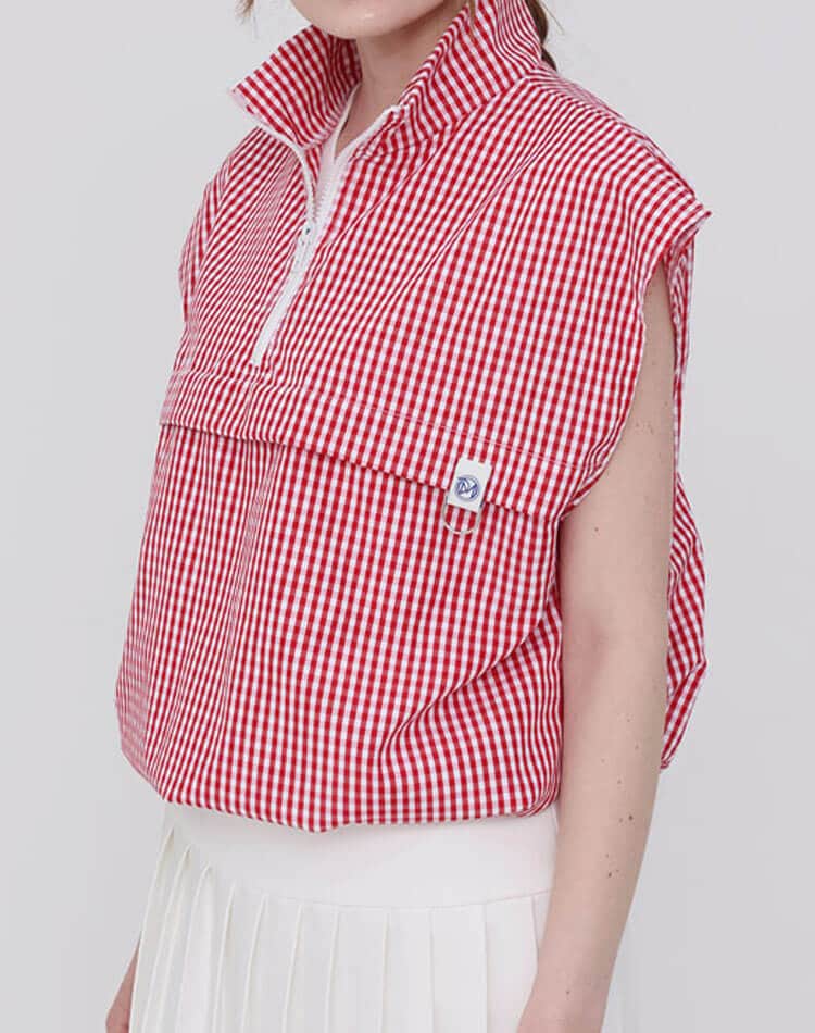 セットアップ可能！ ギンガムチェック ゴルフ トップス