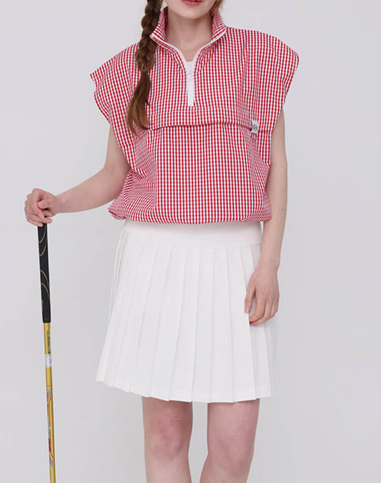 セットアップ可能！ ギンガムチェック ゴルフ トップス