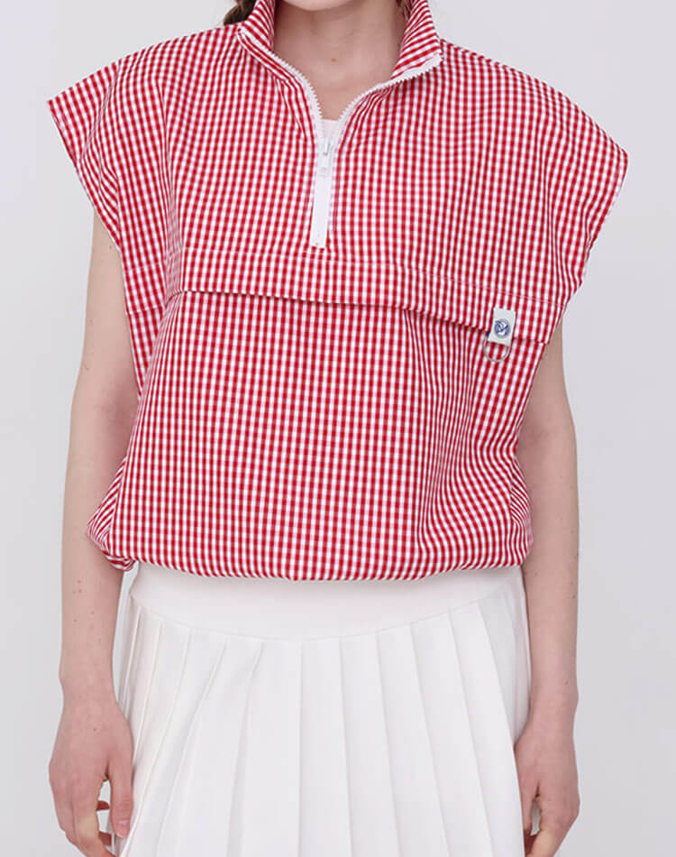 セットアップ可能！ ギンガムチェック ゴルフ トップス