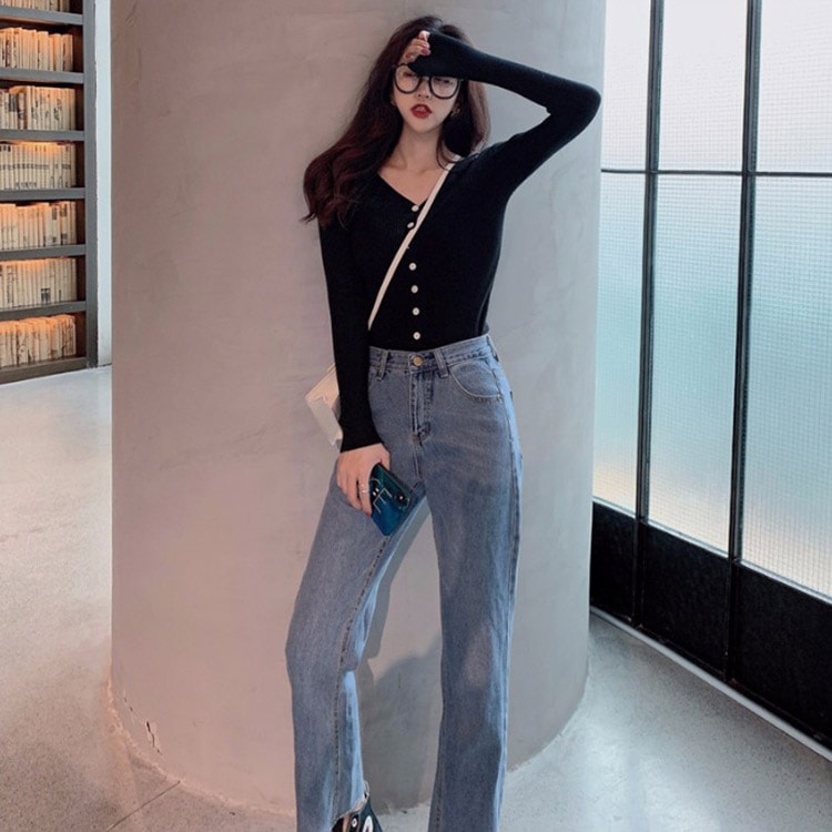 Ｖネック 薄手ニットカーディガン