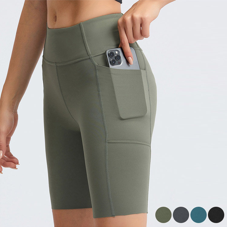 サイド ポケット付き ショート丈 レギンス