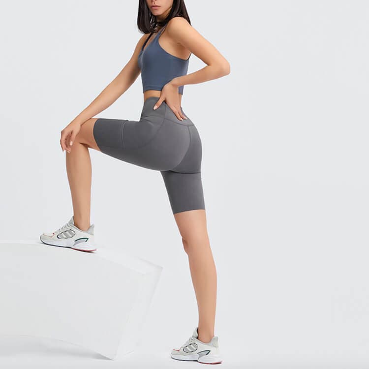 サイド ポケット付き ショート丈 レギンス