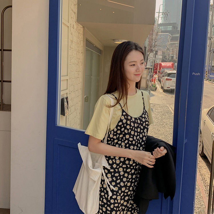 シャーベットカラー クロップド 半袖 Tシャツ