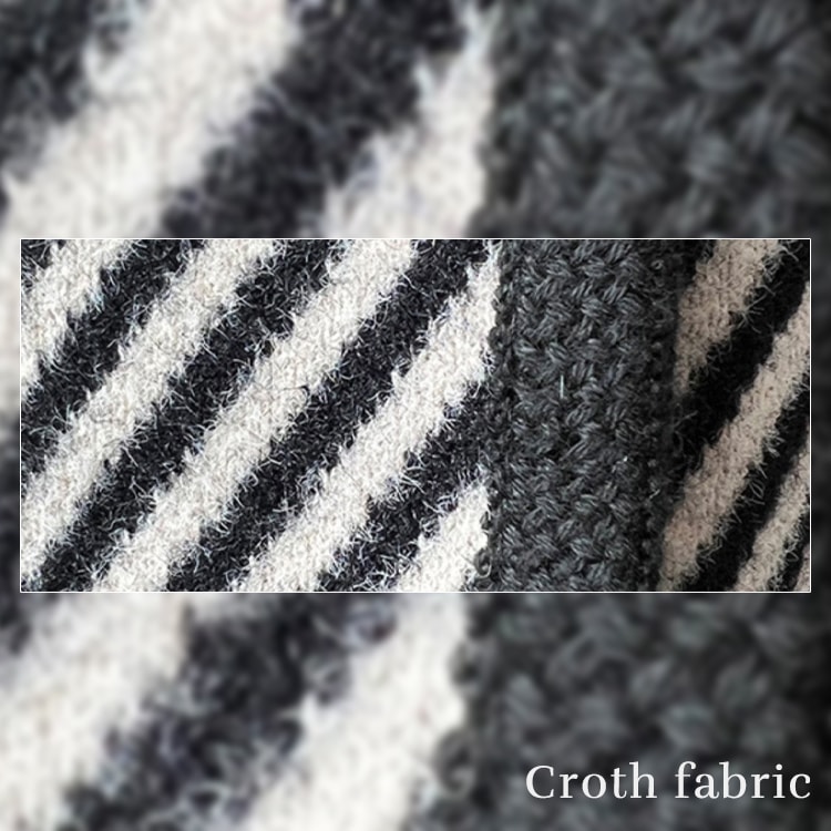 アンシンメトリー ボーダー柄 ノーカラー ジャケット コート