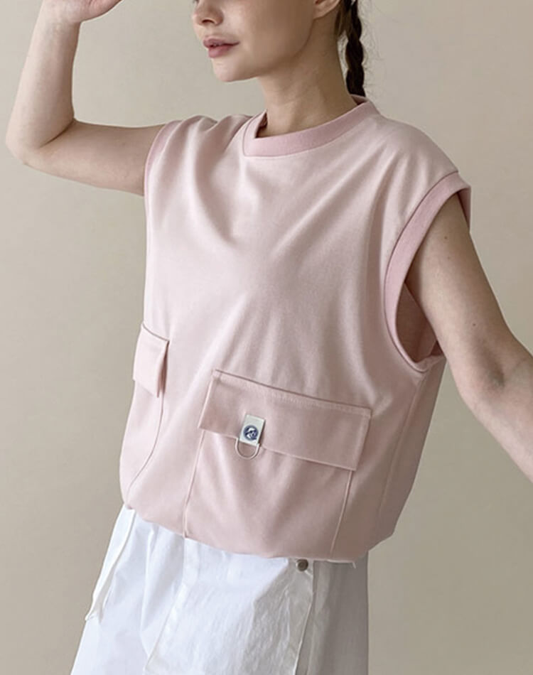 ゴルフ レディース 韓国 ノースリーブ ベスト