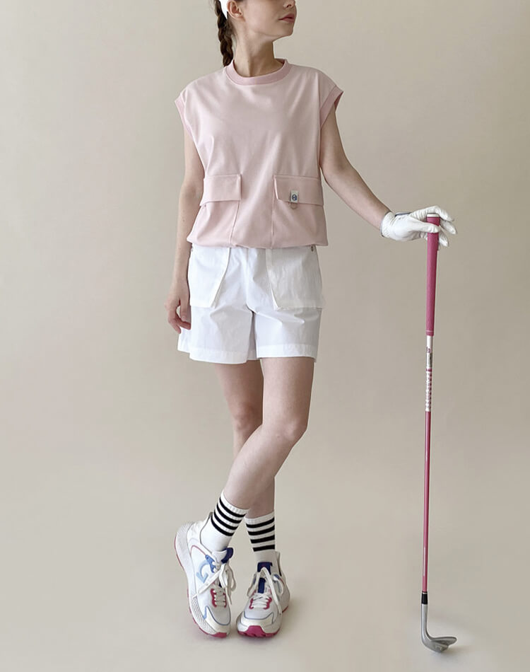 ゴルフ レディース 韓国 ノースリーブ ベスト