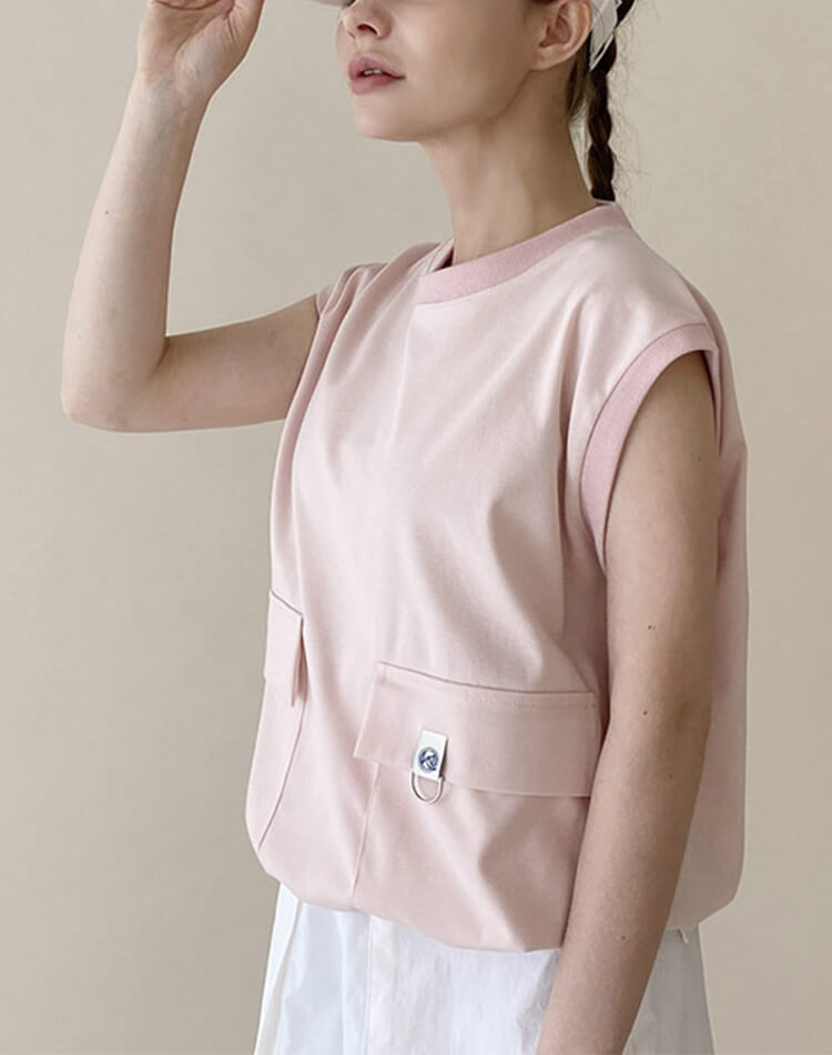 ゴルフ レディース 韓国 ノースリーブ ベスト