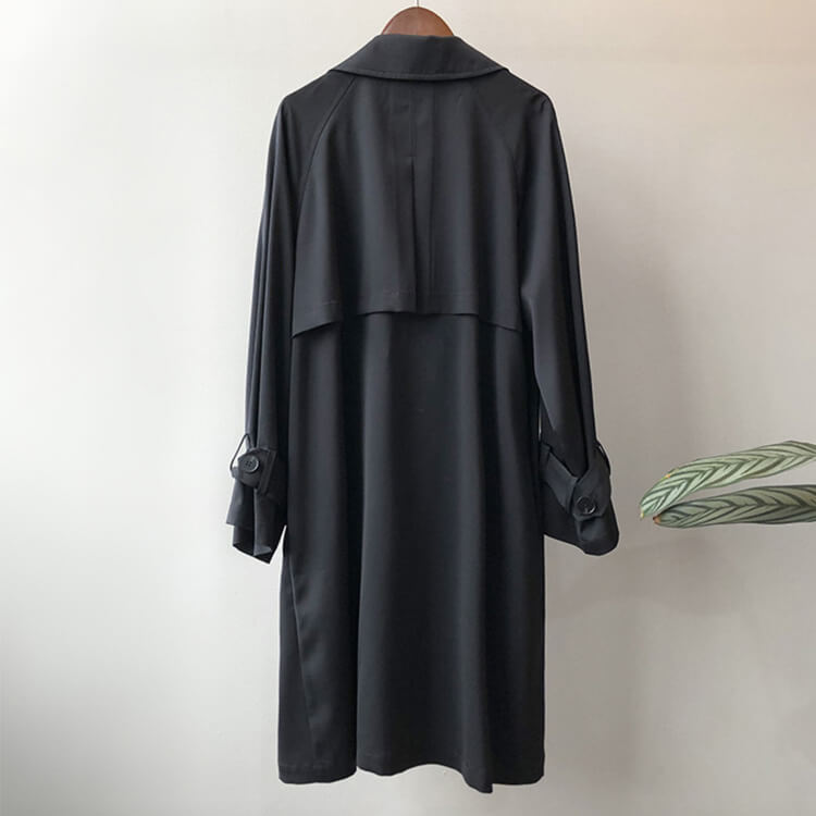 定番 シンプル ダブルボタン 薄手 トレンチコート